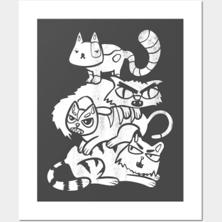 Stackof Evil Cats Posters and Art